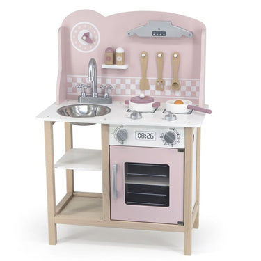 Pink Wooden Kitchen with Accessories